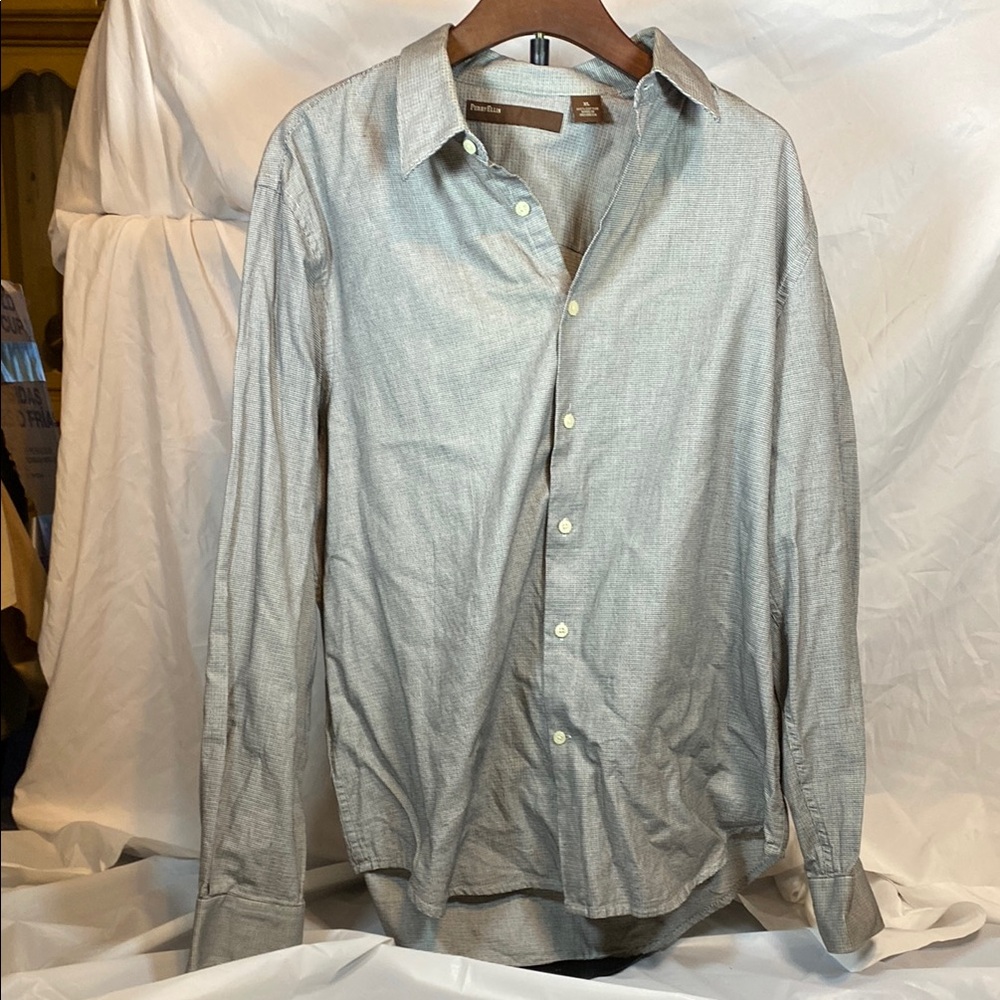 Perry Ellis Gray Casual Button Down Shirt